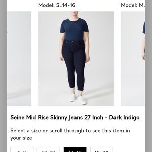 Universal Standard Seine Mid Rise Skinny Jeans EUC